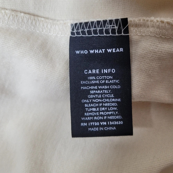 Who What Wear Cream Cottagecore Cotton Maxi Dress sz L - Picture 7 of 9